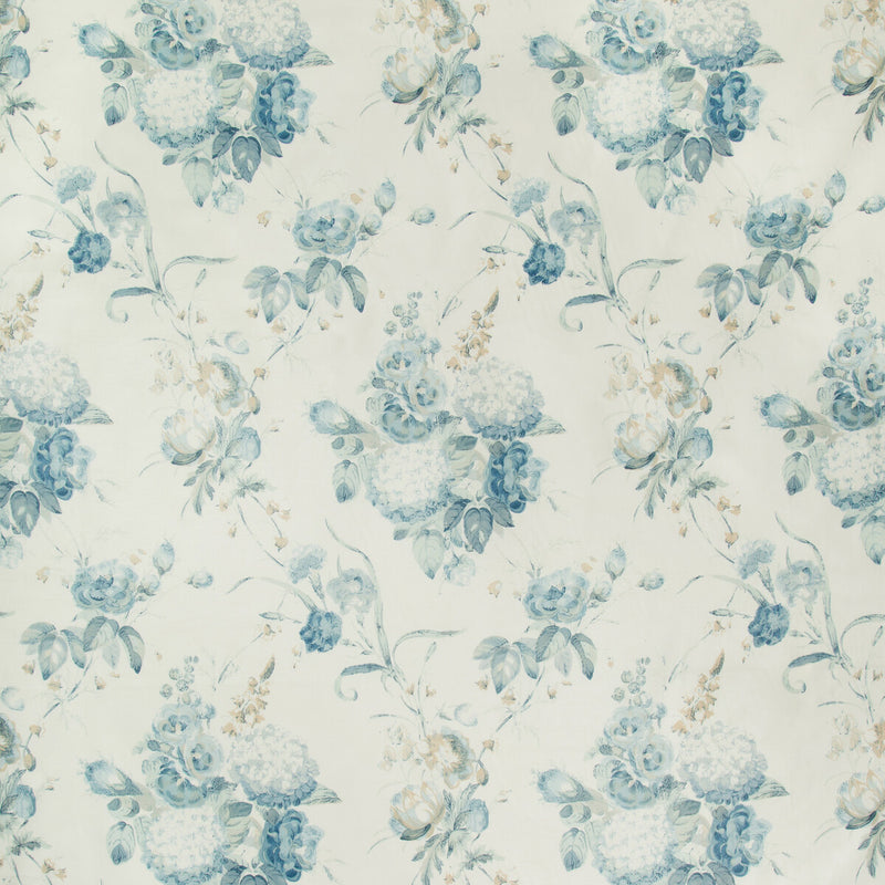 LEE JOFA - ADELYN HANDBLOCK- BLUE - Fabric by the Yard BLUE