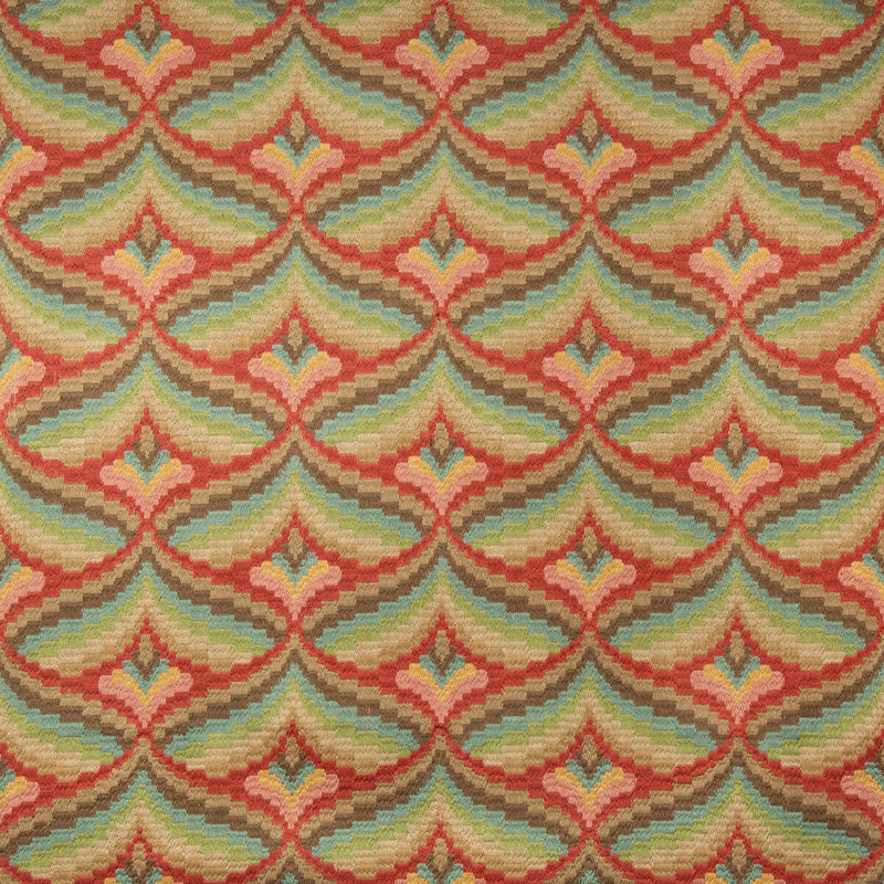 LEE JOFA - GILES EMBROIDERY- BERRY - Fabric by the Yard BERRY