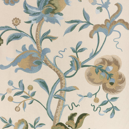 LEE JOFA - DORTON EMBROIDERY- TEAL - Fabric by the Yard TEAL