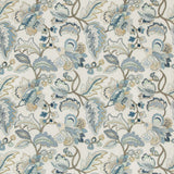 LEE JOFA - ORFORD EMBROIDERY- BLUE/GOLD - Fabric by the Yard