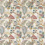 LEE JOFA - ORFORD EMBROIDERY- RED/BLUE - Fabric by the Yard