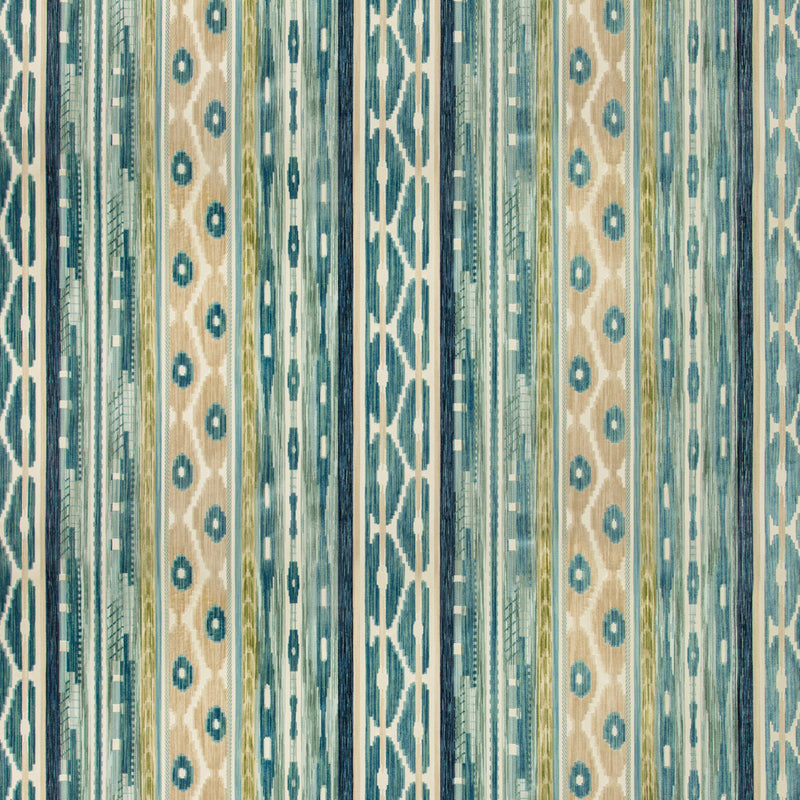 LEE JOFA - DESNING VELVET- BLUE/AQUA - Fabric by the Yard BLUE/AQUA