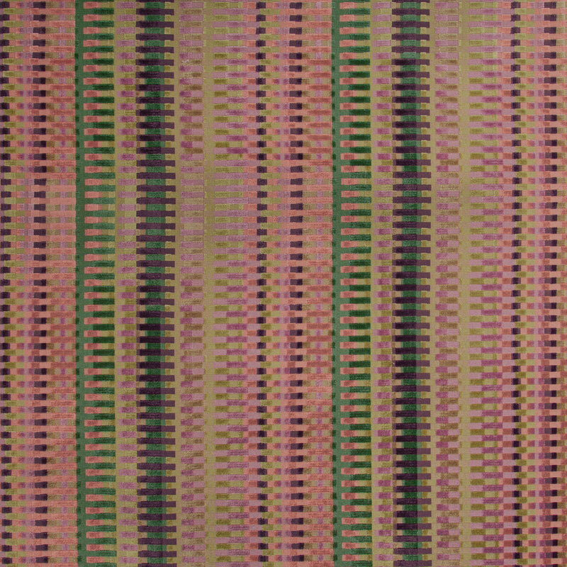 LEE JOFA - PICKET- MULTI/PLUM - Fabric by the Yard MULTI/PLUM