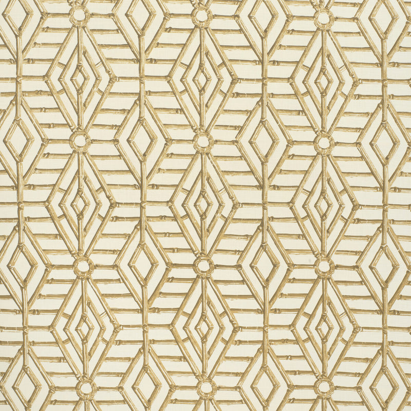 LEE JOFA - BAMBOO CANE- BEIGE/WHITE - Fabric by the Yard BEIGE/WHITE