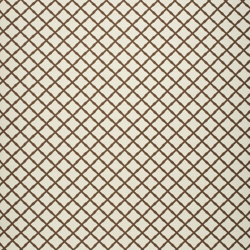 LEE JOFA - BAMBOO TRELLIS- BROWN - Fabric by the Yard BROWN