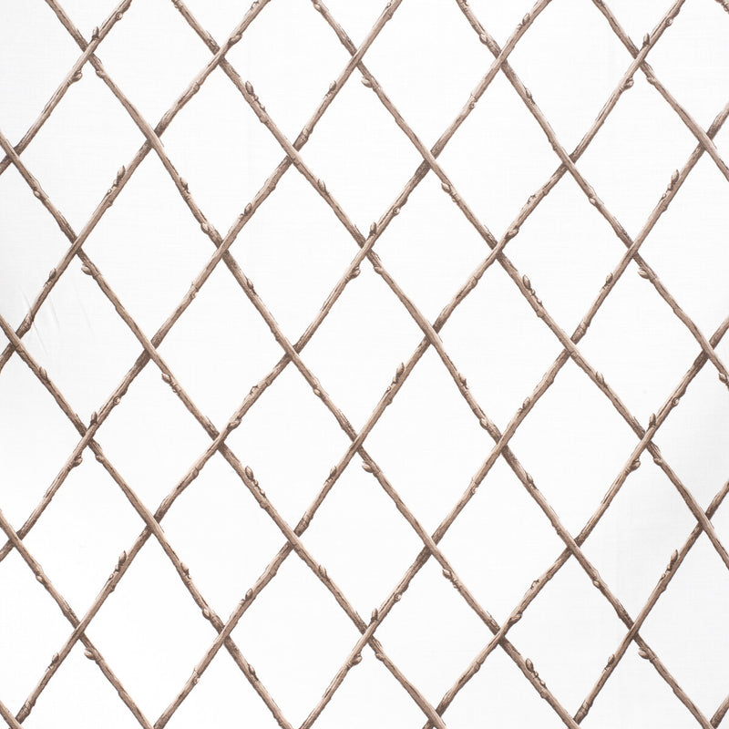 LEE JOFA - BARE TWIG TRELLIS- BRO/WHI - Fabric by the Yard BRO/WHI
