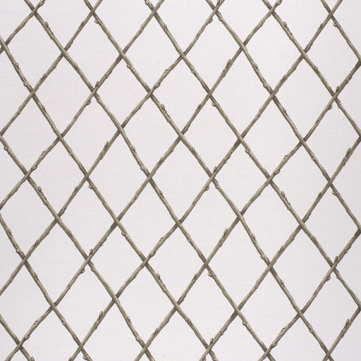 LEE JOFA - BARE TWIG TRELLIS- GREEN - Fabric by the Yard GREEN