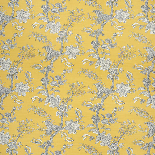 LEE JOFA - BEIJING BLOSSOM- AMB/NAVY - Fabric by the Yard AMB/NAVY