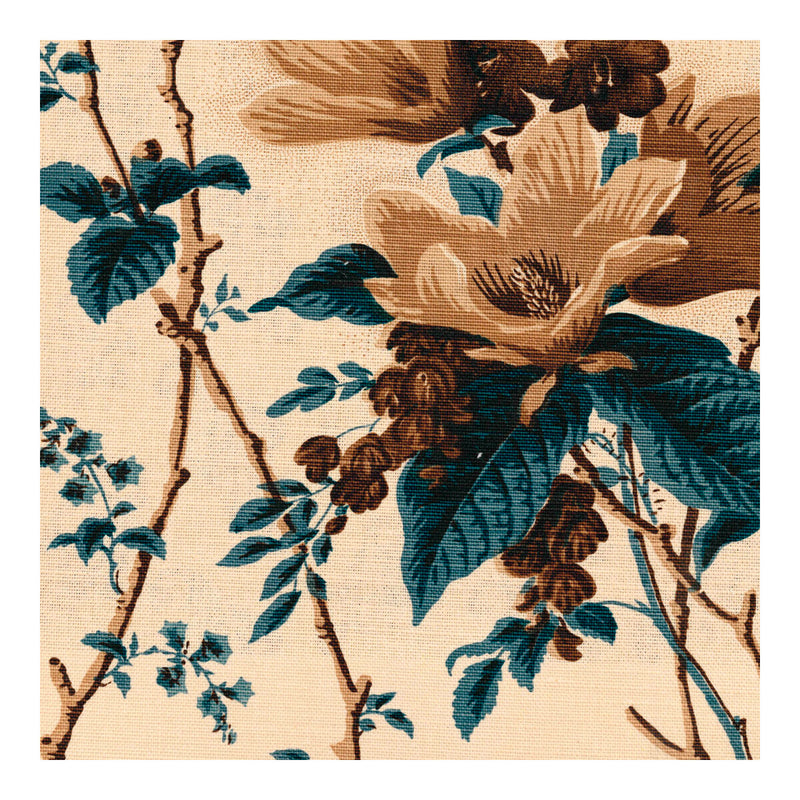 LEE JOFA - DE LA TOUR- BLU/BROW/ECRU - Fabric by the Yard BLU/BROW/ECRU