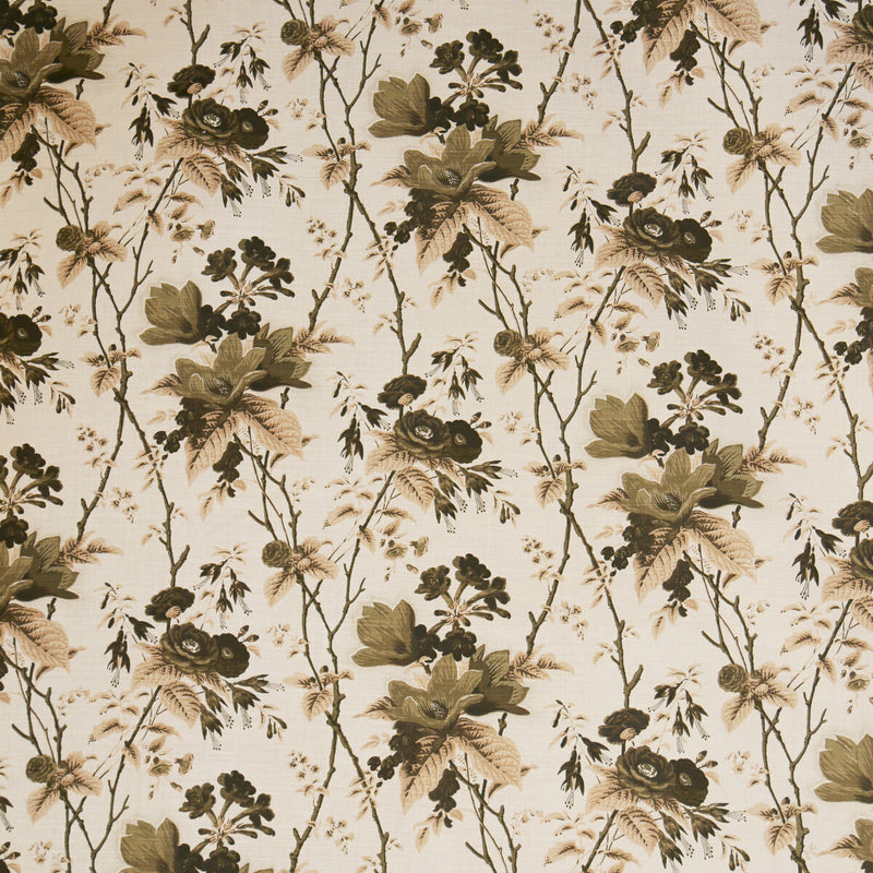 LEE JOFA - DE LA TOUR- GREEN/TAUPE - Fabric by the Yard GREEN/TAUPE