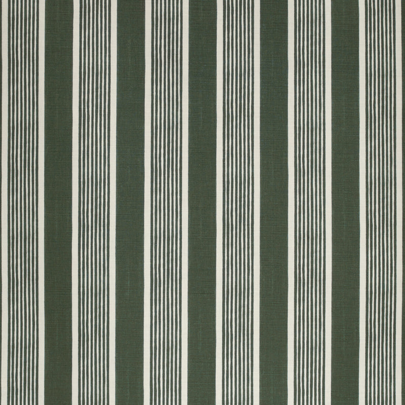 LEE JOFA - ELBA STRIPE- DARK GREEN - Fabric by the Yard DARK GREEN