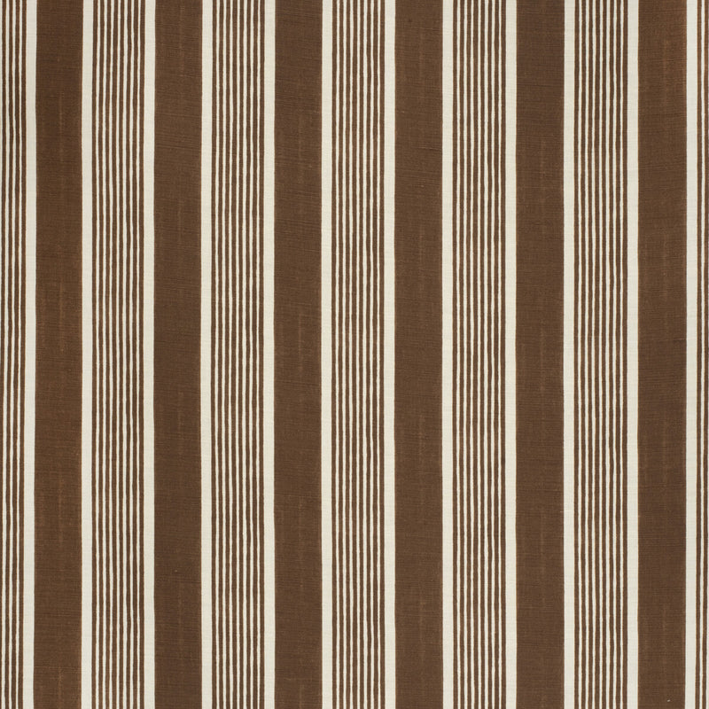 LEE JOFA - ELBA STRIPE- BROWN - Fabric by the Yard BROWN
