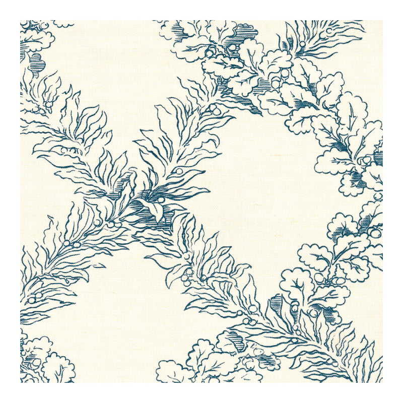 LEE JOFA - LEAF TRELLIS- BLUE - Fabric by the Yard BLUE