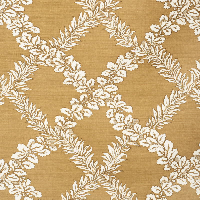 LEE JOFA - LEAF TRELLIS- CARAMEL - Fabric by the Yard CARAMEL