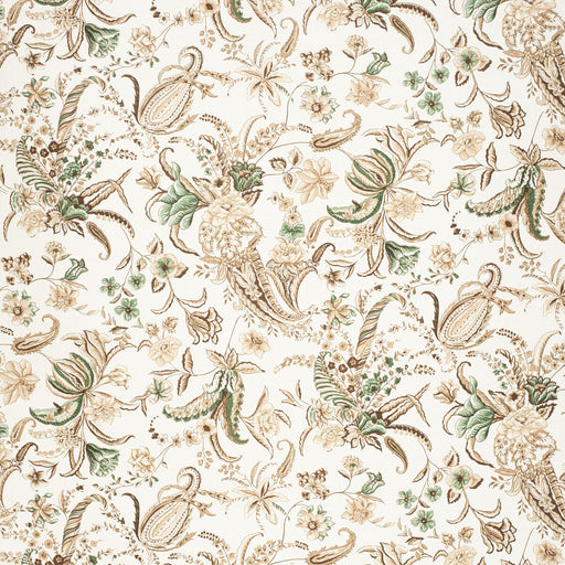 LEE JOFA - PAISLEY PASSION- BROW/GREE - Fabric by the Yard BROW/GREE