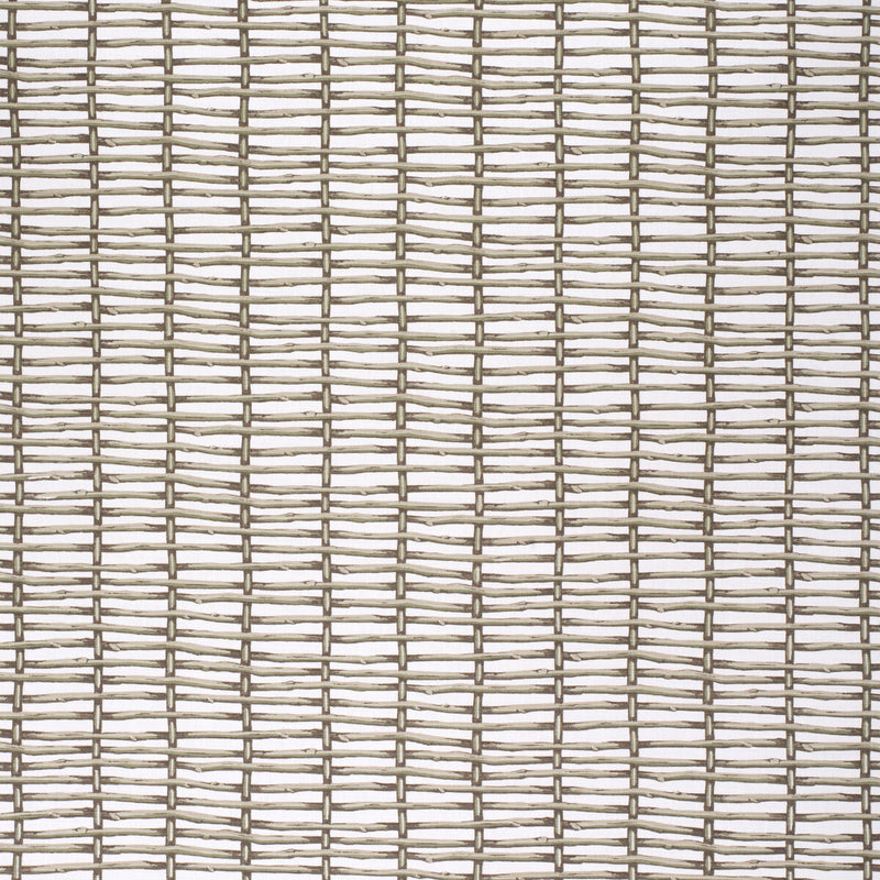 LEE JOFA - TWIG FENCE- GREEN/WHITE - Fabric by the Yard GREEN/WHITE