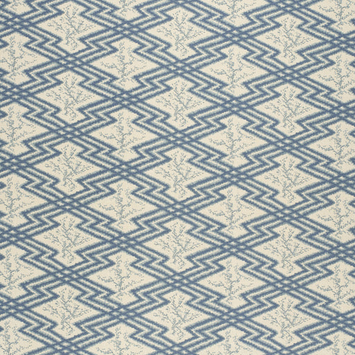 LEE JOFA - VIA KRUPP- BLUE/ECRU - Fabric by the Yard BLUE/ECRU