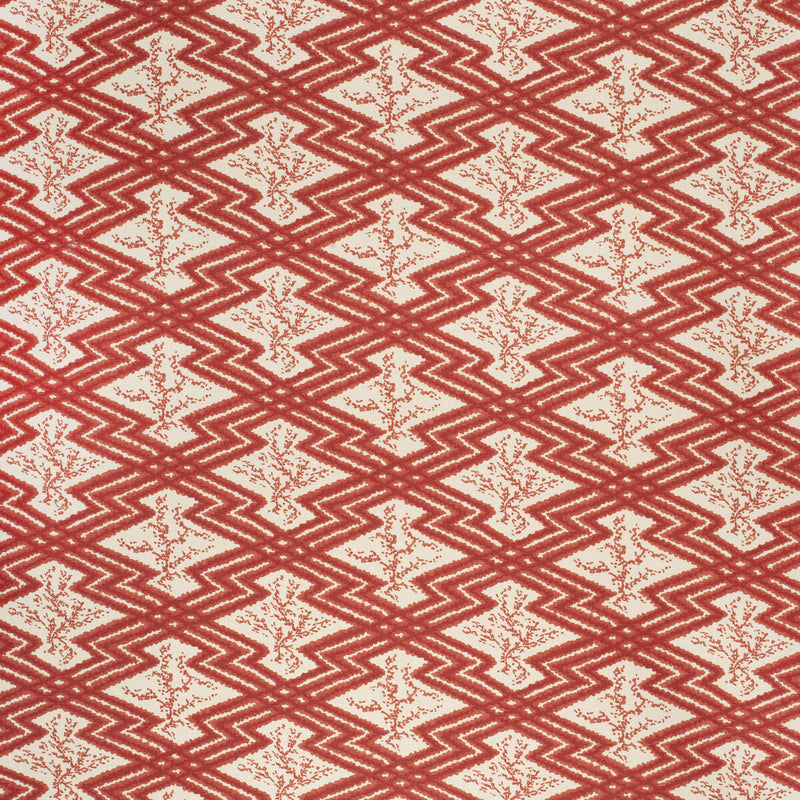 LEE JOFA - VIA KRUPP- RED/ECRU - Fabric by the Yard RED/ECRU