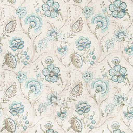 LEE JOFA - WIMBERLY PRINT- AQUA/SAGE - Fabric by the Yard AQUA/SAGE