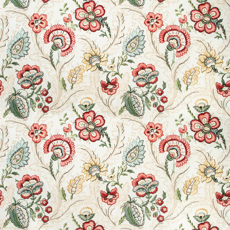 LEE JOFA - WIMBERLY PRINT- BERRY/GOLD - Fabric by the Yard BERRY/GOLD