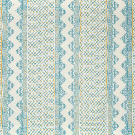 LEE JOFA - WHITAKER PRINT- OCEAN/GOLD - Fabric by the Yard OCEAN/GOLD
