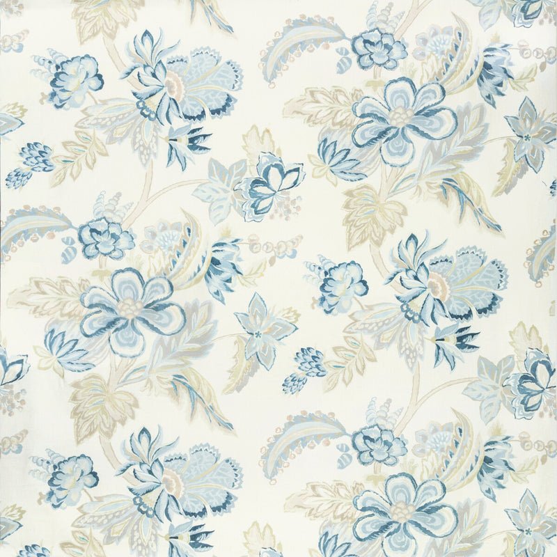 LEE JOFA - AUGUSTINE PRINT- LAKE - Fabric by the Yard LAKE