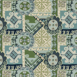 LEE JOFA - BATANGAS PRINT- AQUA/LEAF - Fabric by the Yard