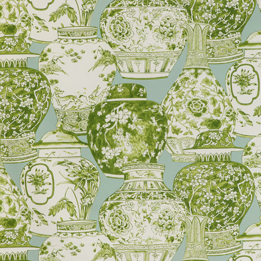 LEE JOFA - PANDAN PRINT- MIST/JADE - Fabric by the Yard MIST/JADE