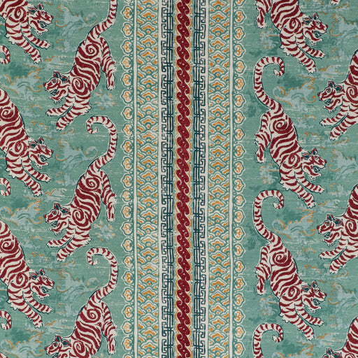 LEE JOFA - BONGOL PRINT- AQUA - Fabric by the Yard AQUA