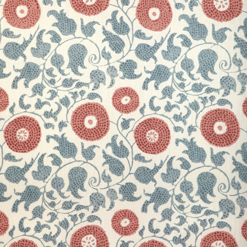 LEE JOFA - ELDORA PRINT- SKY/BRICK - Fabric by the Yard SKY/BRICK