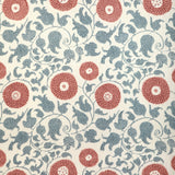 LEE JOFA - ELDORA PRINT- SKY/BRICK - Fabric by the Yard