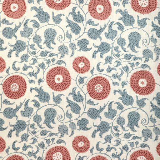 LEE JOFA - ELDORA PRINT- SKY/BRICK - Fabric by the Yard SKY/BRICK