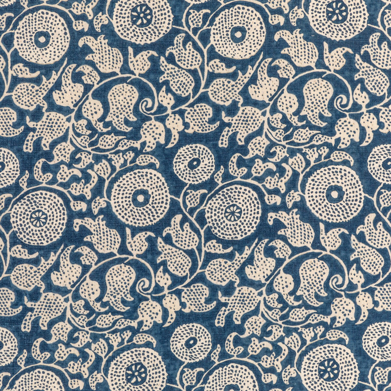 LEE JOFA - ELDORA PRINT- INDIGO - Fabric by the Yard INDIGO