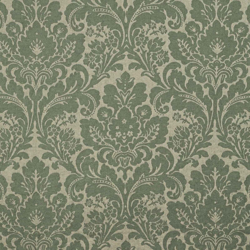 LEE JOFA - ACANTHUS DAMASK- LODEN - Fabric by the Yard LODEN
