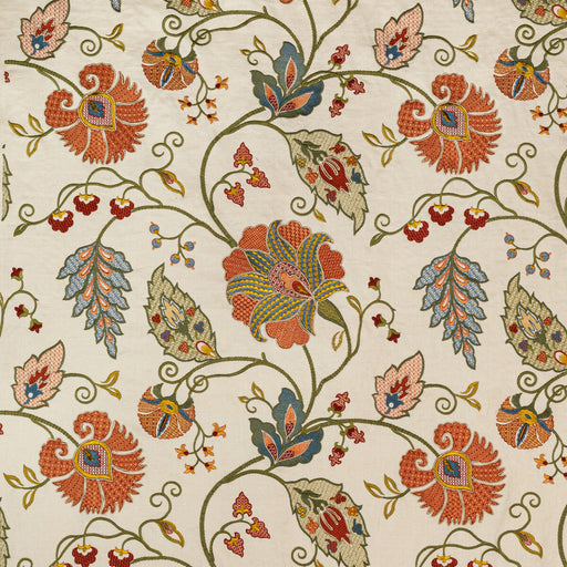 LEE JOFA - SHIRAZ EMB- SPICE/OLIVE - Fabric by the Yard SPICE/OLIVE