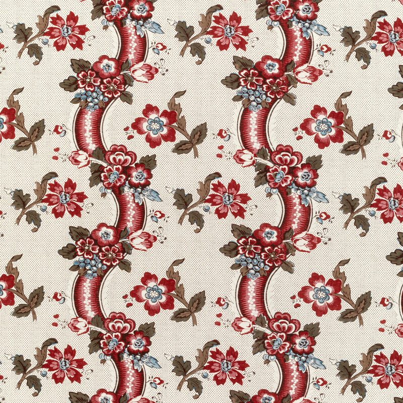 LEE JOFA - BENDAY PRINT- RED/BLUE - Fabric by the Yard RED/BLUE
