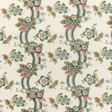 LEE JOFA - BENDAY PRINT- GREEN/ROSE - Fabric by the Yard