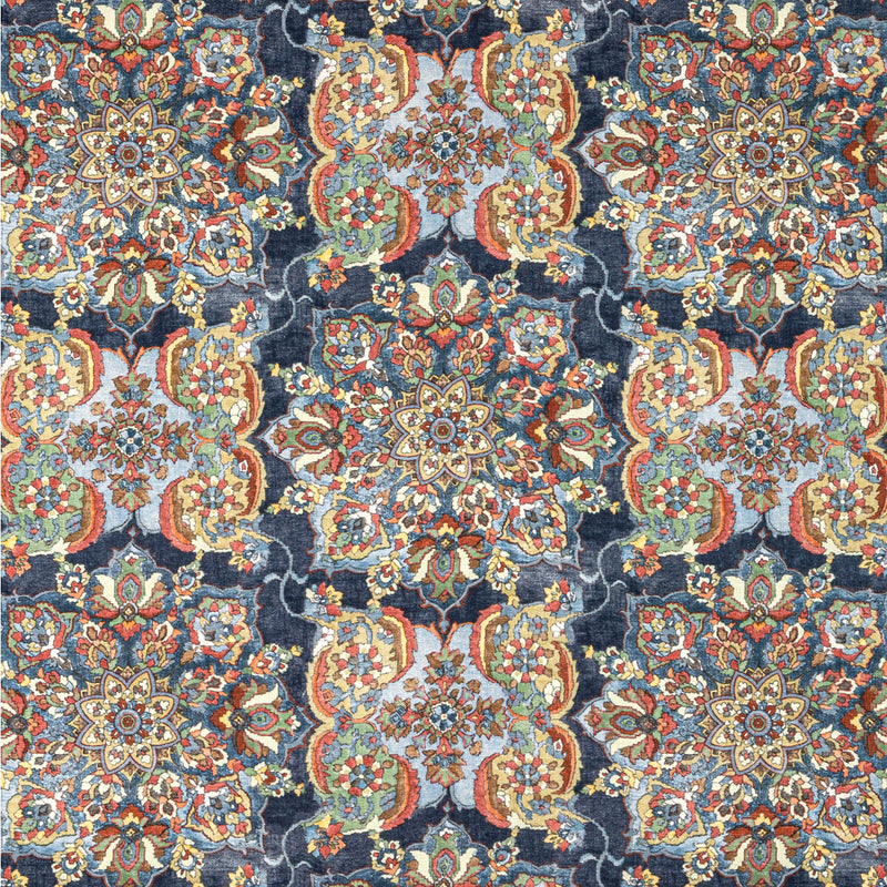 LEE JOFA - GRANADA PRINT- DENIM - Fabric by the Yard DENIM