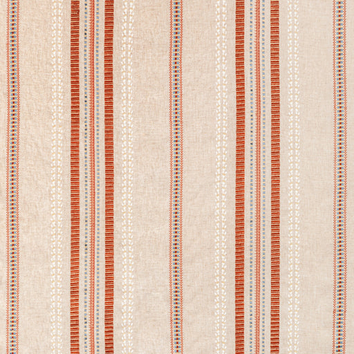 LEE JOFA - NAUTIQUE EMB- RUST/BLUE - Fabric by the Yard RUST/BLUE