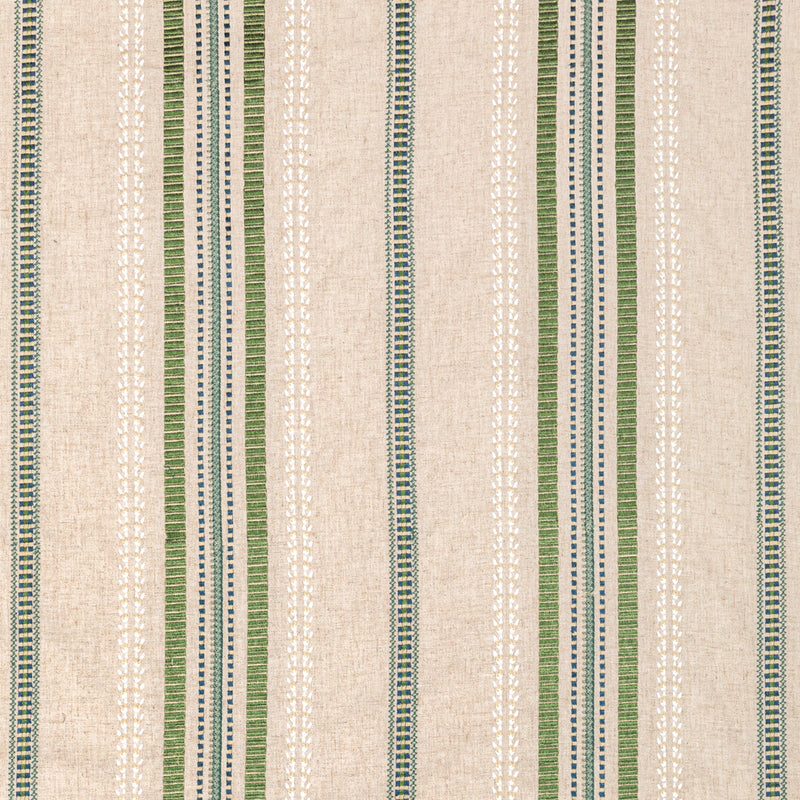 LEE JOFA - NAUTIQUE EMB- GREEN/BLUE - Fabric by the Yard GREEN/BLUE