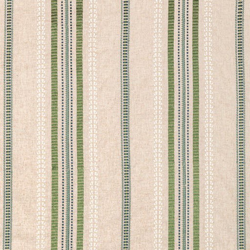 LEE JOFA - NAUTIQUE EMB- GREEN/BLUE - Fabric by the Yard GREEN/BLUE