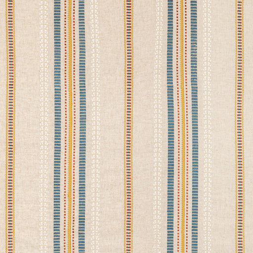 LEE JOFA - NAUTIQUE EMB- DENIM/GOLD - Fabric by the Yard DENIM/GOLD