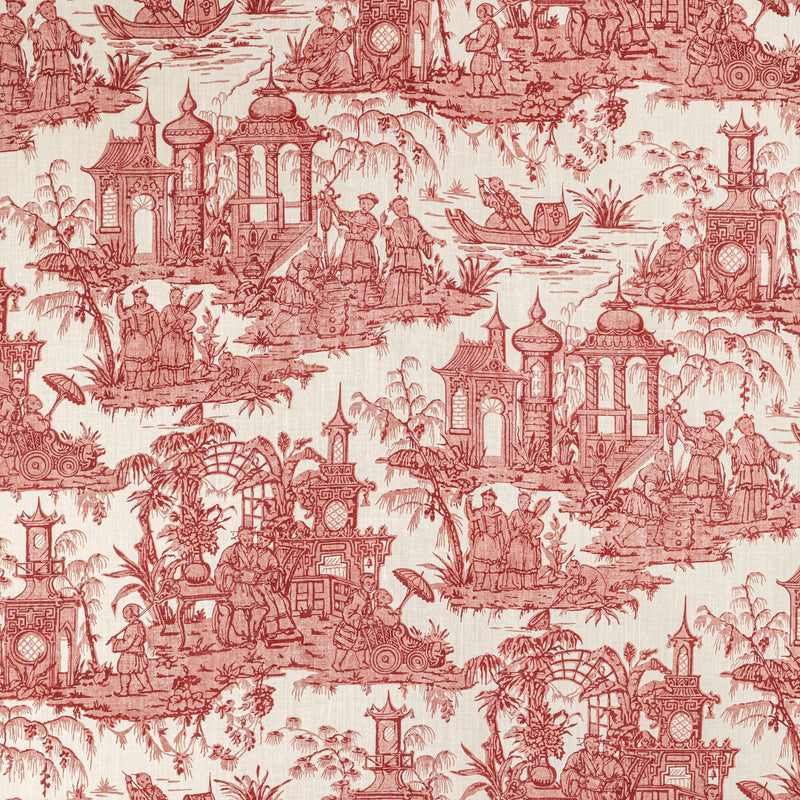 LEE JOFA - PAGODA TOILE- GARNET - Fabric by the Yard GARNET