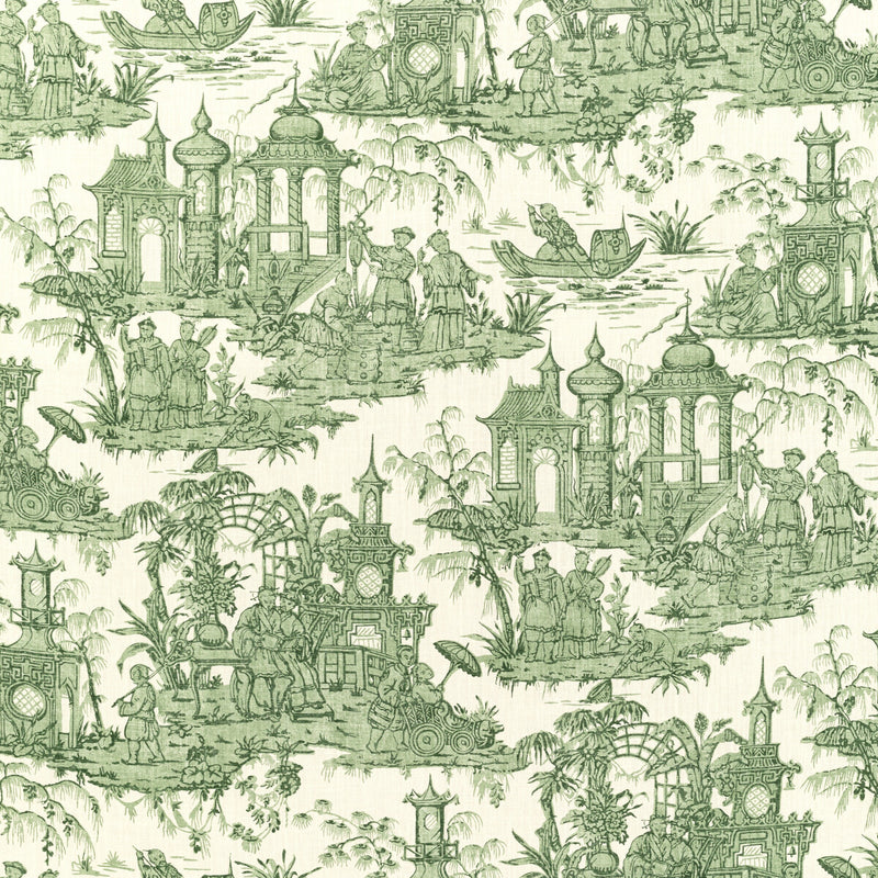LEE JOFA - PAGODA TOILE- FOREST - Fabric by the Yard FOREST
