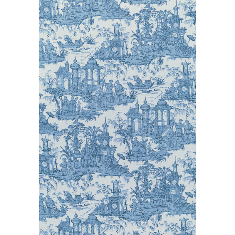 LEE JOFA - PAGODA TOILE- BLUE - Fabric by the Yard BLUE