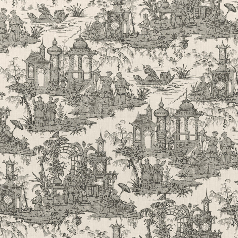 LEE JOFA - PAGODA TOILE- COAL - Fabric by the Yard COAL