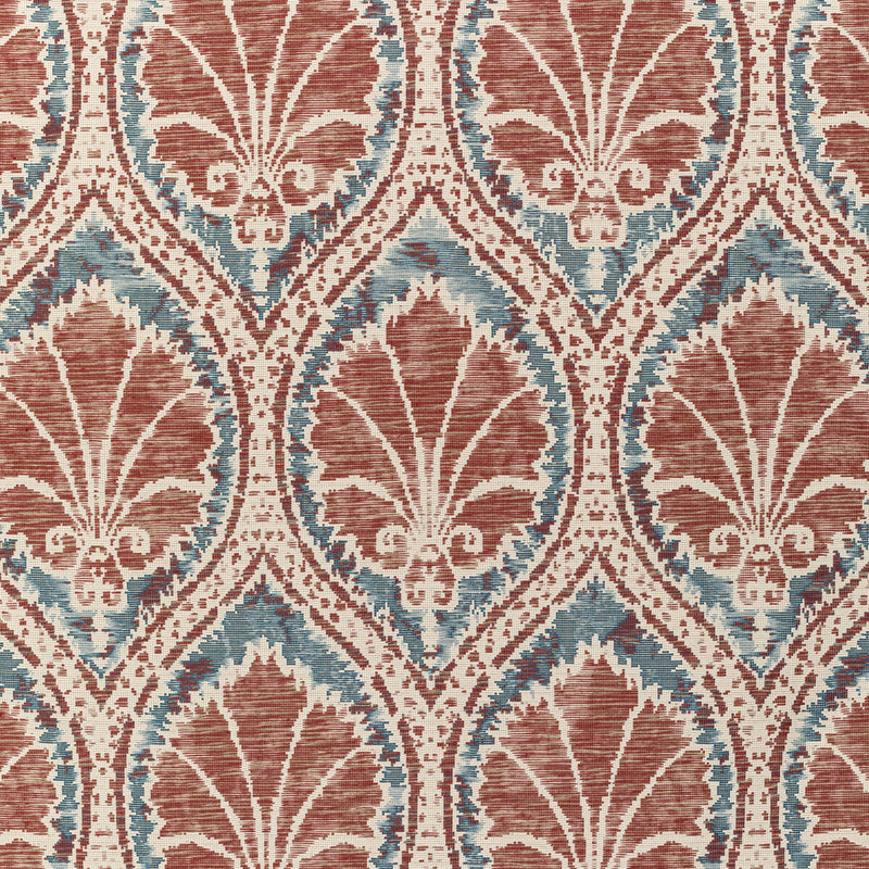 LEE JOFA - SEVILLE WEAVE- DENIM/BRICK - Fabric by the Yard DENIM/BRICK
