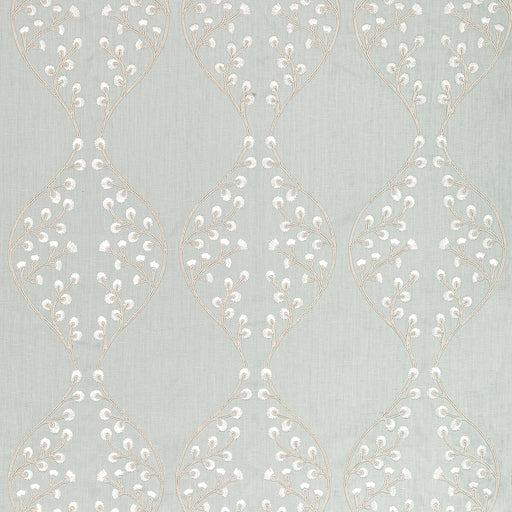 LEE JOFA - LILLIE EMBROIDERY- AQUA - Fabric by the Yard AQUA