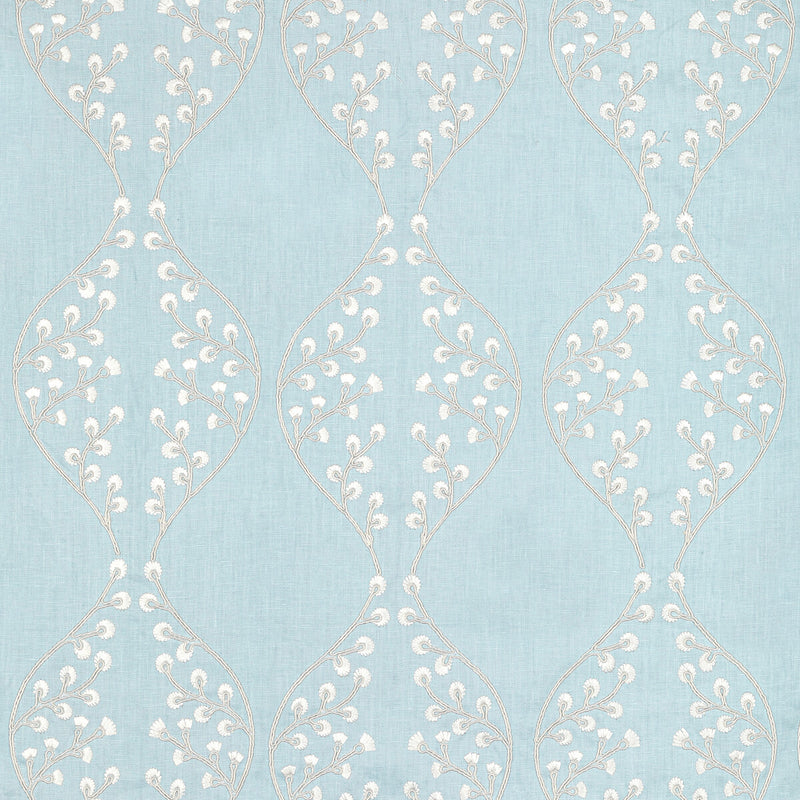 LEE JOFA - LILLIE EMBROIDERY- SKY - Fabric by the Yard SKY