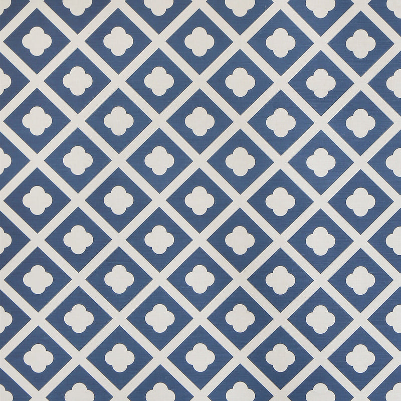 LEE JOFA - JARDIN- DARK NAVY ON ECRU - Fabric by the Yard DARK NAVY ON ECRU